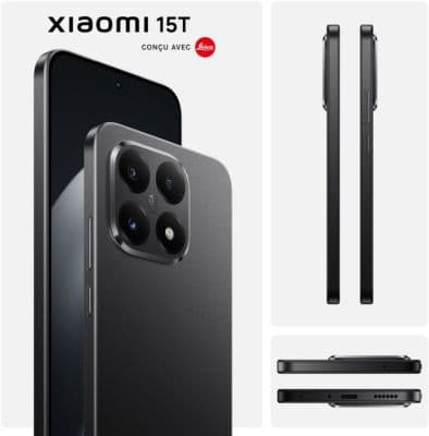 Smartphone XIAOMI Pack 15T Noir 256Go 5G+RedmWatch5 Active - Image 4