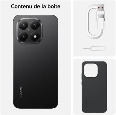 Smartphone XIAOMI Pack 15T Noir 256Go 5G+RedmWatch5 Active - Image 8