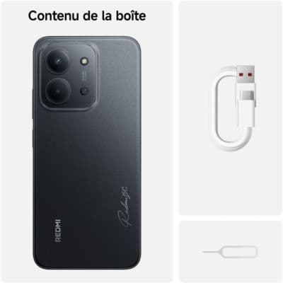 Smartphone XIAOMI Pack Redmi 15C 256Go Noir 4G + coque + Chargeur - Image 7