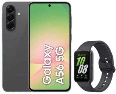 Smartphone SAMSUNG Pack A56 Noir 128Go + Fit 3 - Image 1