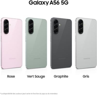 Smartphone SAMSUNG Pack A56 Noir 128Go + Fit 3 - Image 3