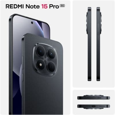 Smartphone XIAOMI Pack Redmi Note 15 Pro 5G 256Go Noir + Tag + Coque - Image 4