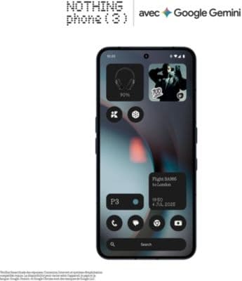 Smartphone NOTHING Pack Phone 3 Noir 256Go + Watch 3 Pro Orange + Coque + Tour de cou - Image 4