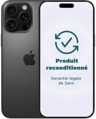 Smartphone APPLE iPhone 16 Pro Max Titane Noir 256Go Reconditionné - Image 1