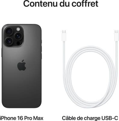 Smartphone APPLE iPhone 16 Pro Max Titane Noir 256Go Reconditionné - Image 9