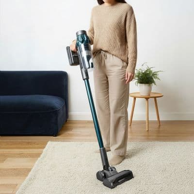 Aspirateur balai H.KOENIG UPX32U 2 en 1 avec brosse de lavage pour sols durs - Image 3