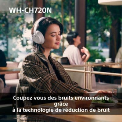 Casque SONY WH-CH720N Blanc - Image 3