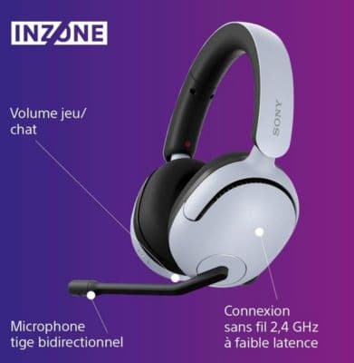 Casque gamer SONY Inzone H5 Blanc - Image 6