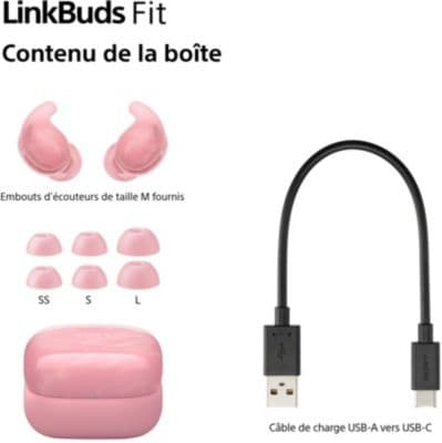 Ecouteurs SONY Linkbuds Fit Rose - Image 4