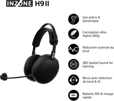 Casque gamer SONY INZONE H9 II Noir - Image 3