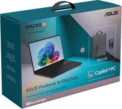 Ordinateur portable ASUS Pack Vivobook S1607QAMB107W Copilot+PC