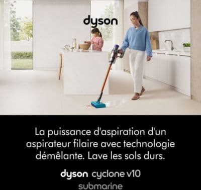 Aspirateur balai DYSON V10	Cyclone Submarine - Image 2