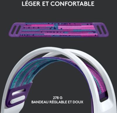 Casque gamer LOGITECH G733 Lightspeed White - Image 2