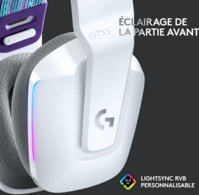 Casque gamer LOGITECH G733 Lightspeed White - Image 4