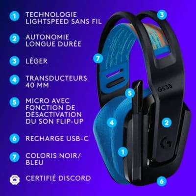 Casque gamer LOGITECH G535 Lightspeed - Image 6