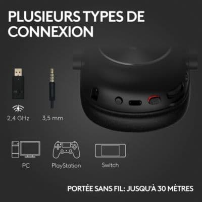 Casque gamer LOGITECH G PRO X 2 Lightspeed + Support - Image 5