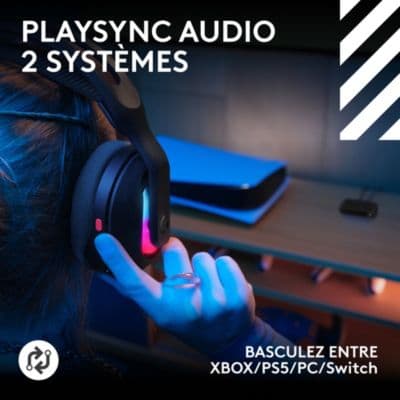 Casque gamer LOGITECH A20X Noir + base - Image 2