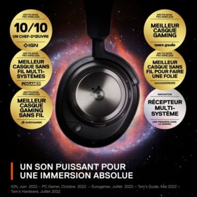 Casque gamer STEELSERIES Arctis Nova Pro Wireless PS5 PC Exclusif - Image 2