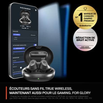Casque gamer STEELSERIES Arctis GameBuds Noir - Image 2