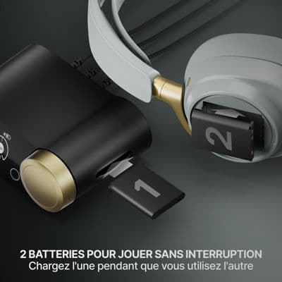 Casque gamer STEELSERIES Arctis Nova Elite Gold Sage - Image 7