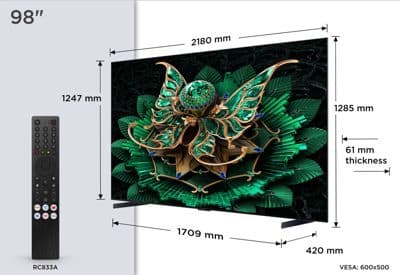 TV Mini Led TCL 98C79K 2025-98 pouces (248cm) - Image 4