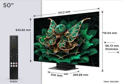TV Mini Led TCL 50C79K 2025-50 pouces (126cm) - Image 4