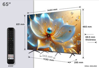 TV QLED TCL 65P89K 144Hz 2025-65 pouces (164cm) - Image 4