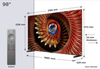 TV Mini Led TCL 98C89K 2025-98 pouces (248cm) - Image 5