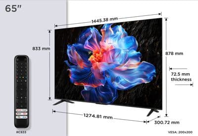 TV LED TCL 65P69K 2025-65 pouces (164cm) - Image 4