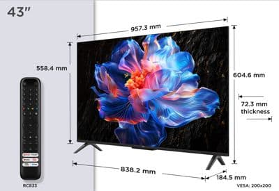 TV LED TCL 43P69K 2025 - 43 pouces ( 108 cm ) - Image 4