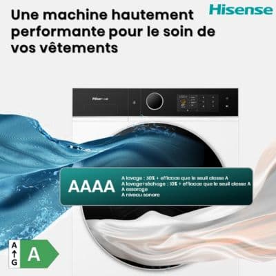 Lave linge séchant hublot HISENSE WD5I1245BWRH - Image 4