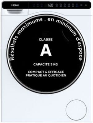 Lave linge compact HAIER HW50-BP12307U1-S - Image 1