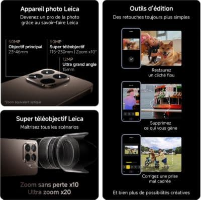 Smartphone XIAOMI 15T Pro conçu avec Leica 512Go Noir - Image 3