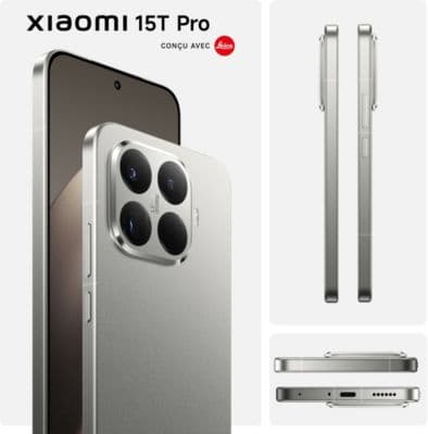 Smartphone XIAOMI 15T Pro conçu avec Leica 512Go Gris - Image 2