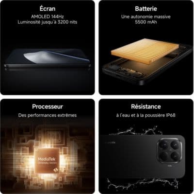 Smartphone XIAOMI 15T Pro conçu avec Leica 512Go Gris - Image 4