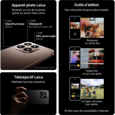 Smartphone XIAOMI 15T concu avec Leica 256Go Gris - Image 3