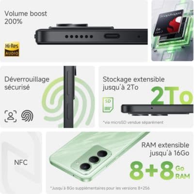 Smartphone XIAOMI Redmi 15 Noir 256Go 5G - Image 4