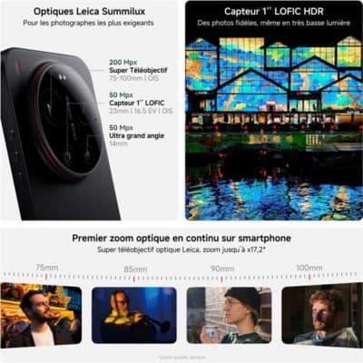 Smartphone XIAOMI 17 Ultra conçu avec Leica 512Go Noir 5G - Image 3
