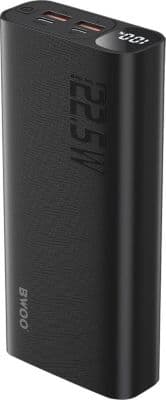 Batterie externe BWOO 20000mAh 22.5W avec USB-C + 2 USB Noir - Image 2