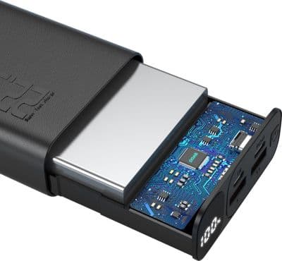 Batterie externe BWOO 20000mAh 22.5W avec USB-C + 2 USB Noir - Image 5