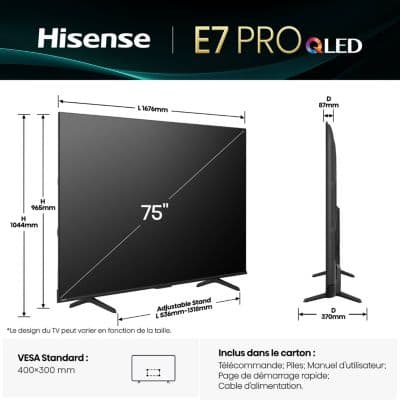 TV QLED HISENSE 75E79Q PRO 2025 (189cm) - Image 5