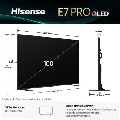 TV QLED HISENSE 100E7Q PRO 2025 (253cm) - Image 5