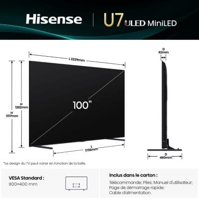 TV Mini Led HISENSE 100U7Q 2025 - Image 5