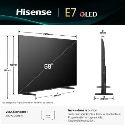 TV QLED HISENSE 58E7Q 2025 (146cm) - Image 5