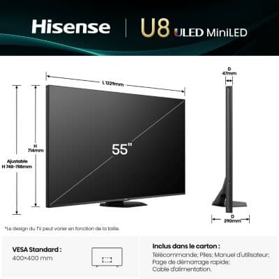 TV Mini Led HISENSE 55U8Q 2025 (139cm) - Image 5