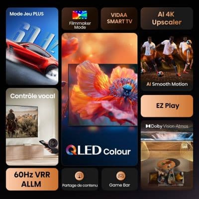 TV QLED HISENSE 50A7Q 2025-50 pouces (126cm) - Image 3