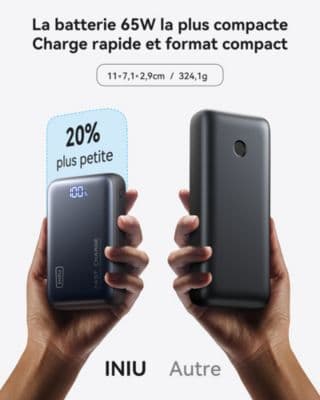 Batterie externe INIU 20000 mAh 65W Leopard Power - Image 2