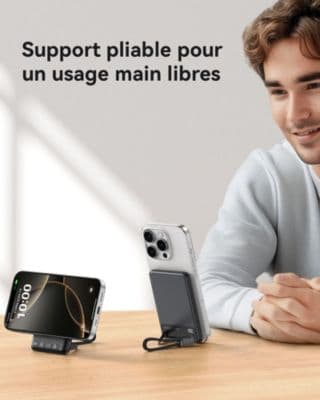 Batterie externe INIU 5000 mAh MagPro slim noir - Image 7