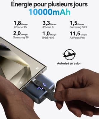 Batterie externe INIU 10000 mAh Pocket Pro S - Image 4
