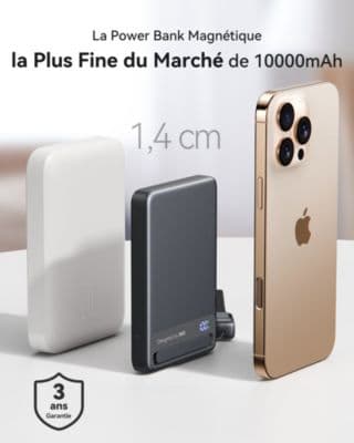 Batterie externe INIU 10000 mAh MagPro slim noir - Image 6